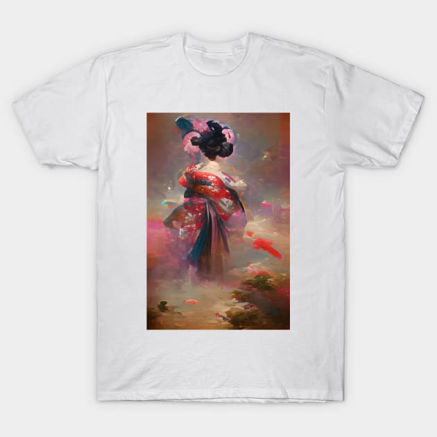 Japanese Dancing Geisha T-Shirt by JimDeFazioPhotography